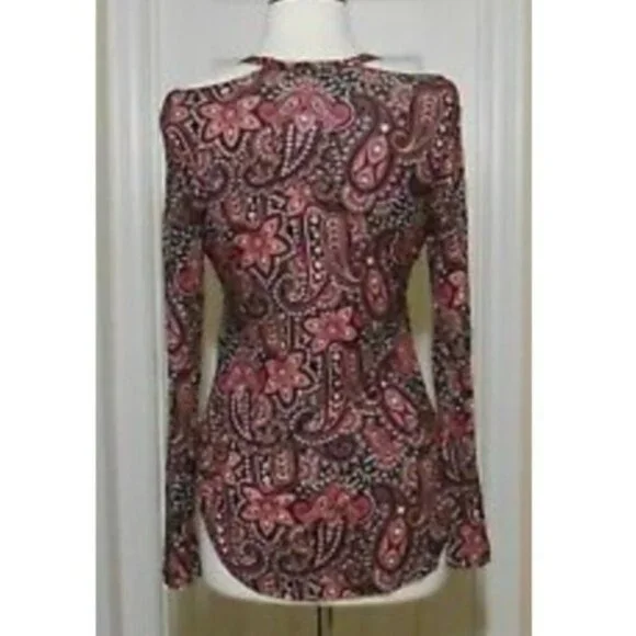NWT Ultra Flirt Cut Out Cold Collar Top - Picture 4 of 5